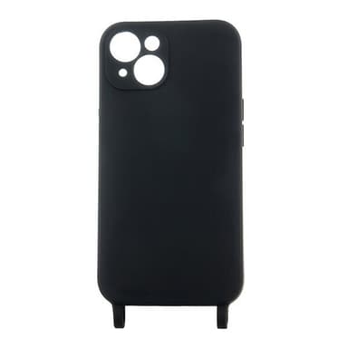 Silikonikotelo, jossa on kännykkähihnan pidike Xiaomi Redmi 13C 4G / 5G - musta
