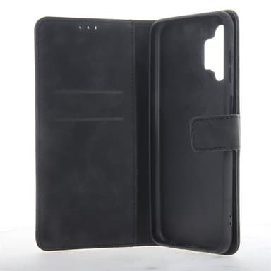 Velvet Flip Case jalustalla Motorola Moto E13 - musta