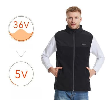 Lämmitysliivi 13 lämmitysaluetta musta S/M