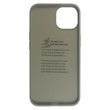 GreyLime iPhone 15 Biodenostettava Kuori
