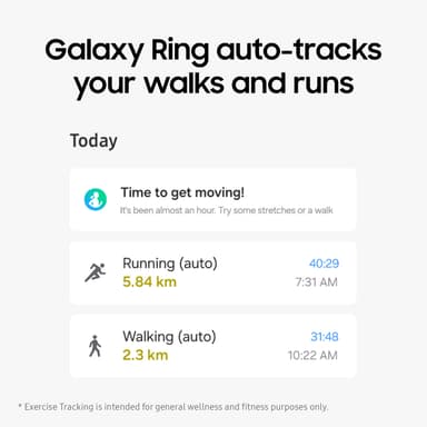 Samsung Galaxy Ring älysormus koko 5 (hopea)