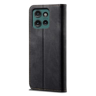 SKALO Motorola Edge 50 Neo 5G Jeans Lompakkokotelo - Musta