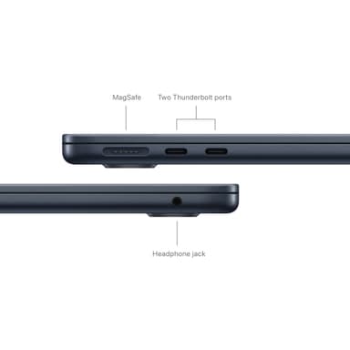 MacBook Air 13,6 M3 24/512 GB (keskiyö)