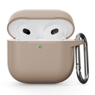SKALO AirPods 4 Ultraohut silikonisuoja - Beige