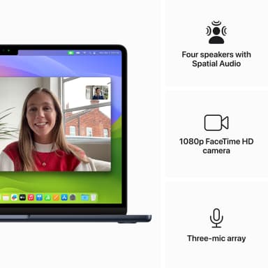 MacBook Air 13,6 M3 24/512 GB (keskiyö)