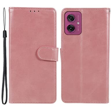 SKALO Motorola Moto G55 5G Premium Wallet Lompakkokotelo - Ruusukulta
