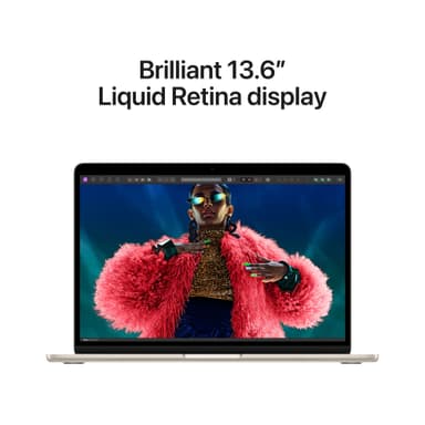 MacBook Air 13,6 M3 16/256 GB (tähtivalkea)