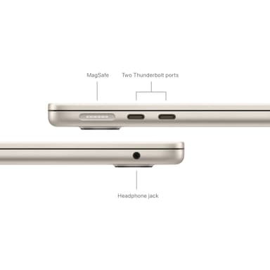 MacBook Air 13,6 M3 16/256 GB (tähtivalkea)