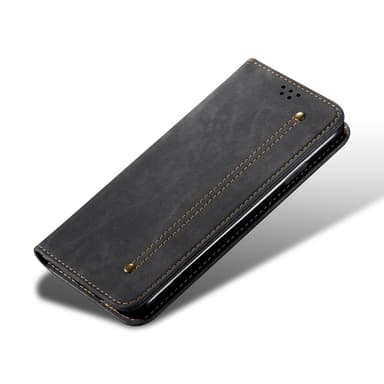 SKALO Motorola Edge 50 Neo 5G Jeans Lompakkokotelo - Musta
