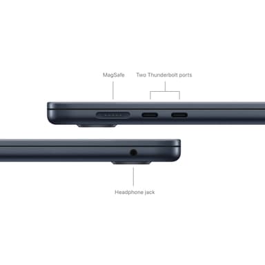 MacBook Air 15,3 M3 16/256 GB (keskiyö)
