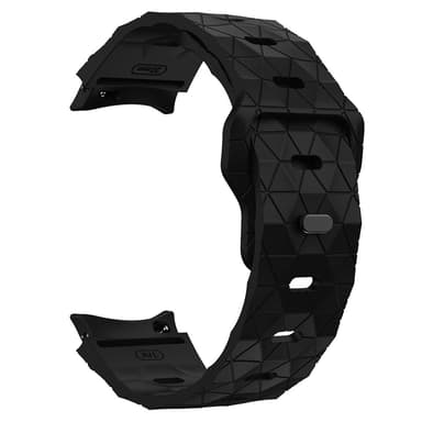 SKALO Kuusikulmainen Silikoniranneke Samsung Watch 7 40mm/44mm - Musta