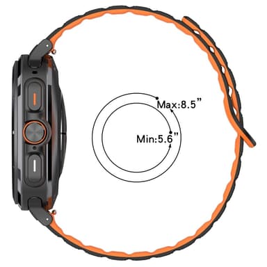 SKALO TPU-magneettiranneke Samsung Watch Ultra 47mm - Musta