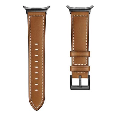 SKALO Nahkaranneke Samsung Watch Ultra 47mm - Ruskea