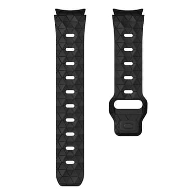 SKALO Kuusikulmainen Silikoniranneke Samsung Watch 7 40mm/44mm - Musta