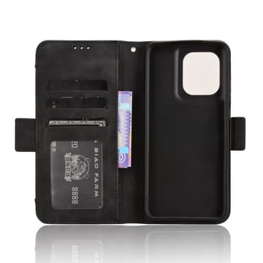 SKALO Motorola Edge 50 Neo 5G 6-lokeroa Lompakkokotelo - Musta