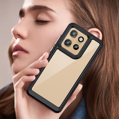 SKALO Motorola Edge 50 Neo 5G Väri Puskurin Suojakuori - Musta