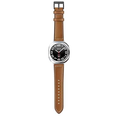 SKALO Nahkaranneke Samsung Watch Ultra 47mm - Ruskea
