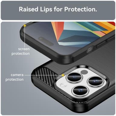 Hiilikuiturakenteinen TPU-kansi iPhone 15 Pro Maxille