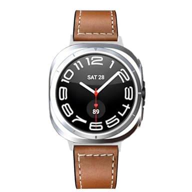 SKALO Nahkaranneke Samsung Watch Ultra 47mm - Ruskea