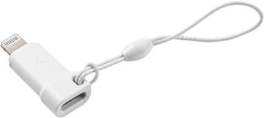Sandstrøm USB-C - Lightning -kaapelisovitin (valkoinen)
