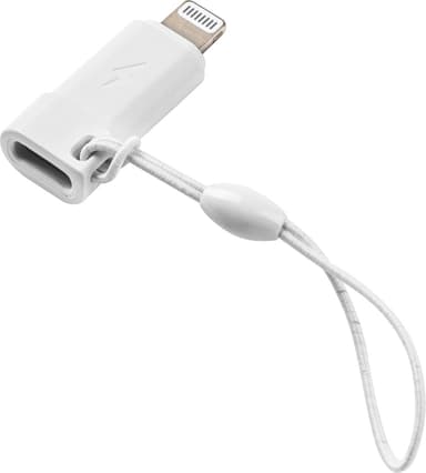 Sandstrøm USB-C - Lightning -kaapelisovitin (valkoinen)