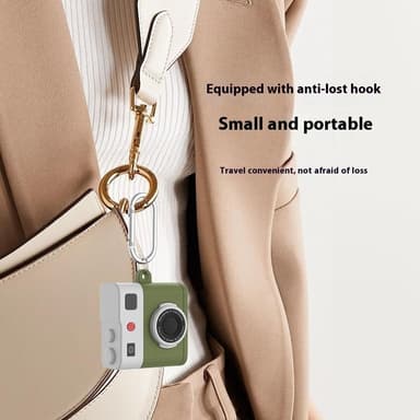 SKALO AirPods 4 Retro Kameradesign Kotelo - Ruskea
