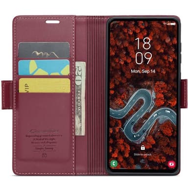 CaseMe puhelimenkotelo 023 Samsung Galaxy S24 FE - Viininpunainen