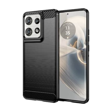 Harjattu TPU kuori Motorola Moto G75 5G - Musta