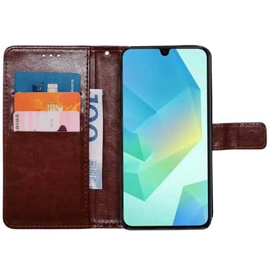 Lompakkokotelo 3-kortti Samsung Galaxy A16 5G - Ruskea