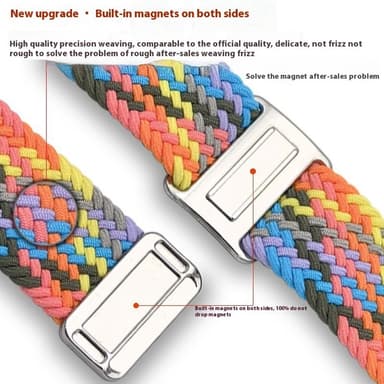SKALO Punottu Tygaranneke Samsung Watch 7 40mm/44mm - Rainbow