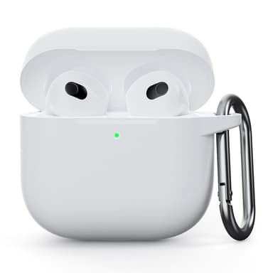 SKALO AirPods 4 Ultraohut silikonisuoja - Valkoinen