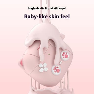 SKALO AirPods 4 Cute Cat Controller Kotelo - Pinkki