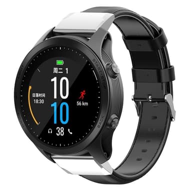 KALEBOL Nahkaranneke Garmin Fenix 8 Amoled 43mm - Musta