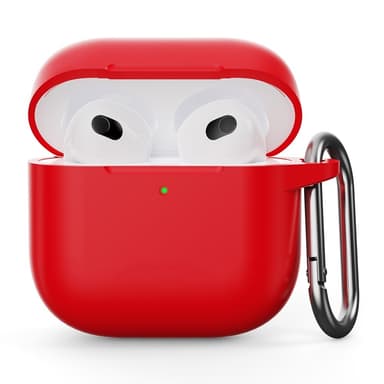 SKALO AirPods 4 Ultraohut silikonisuoja - Punainen