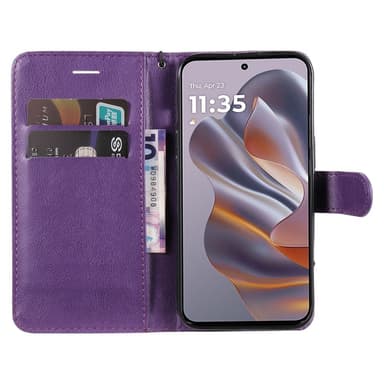SKALO Motorola Edge 50 Neo 5G PU-nahkainen Lompakkokotelo - Violetti