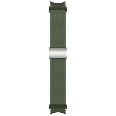 SKALO Punottu Tygaranneke Samsung Watch 7 40mm/44mm - Tummanvihreä