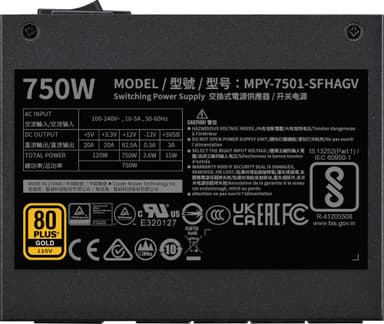 Cooler Master V SFX Gold ATX 3.1 750 W virtalähdeyksikkö (musta)