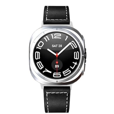 SKALO Nahkaranneke Samsung Watch Ultra 47mm - Musta