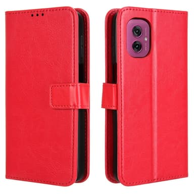 SKALO Motorola Moto G55 5G PU-nahkainen Lompakkokotelo - Punainen