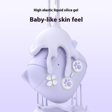 SKALO AirPods 4 Cute Cat Controller Kotelo - Violetti