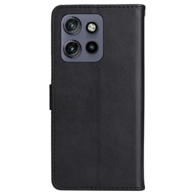 SKALO Motorola Edge 50 Neo 5G PU-nahkainen Lompakkokotelo - Musta