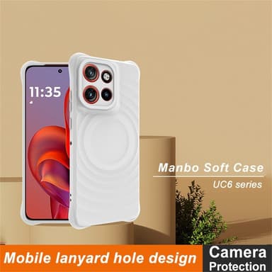 IMAK Motorola Edge 50 Neo 5G UC-6 Series Kuori - Valkoinen