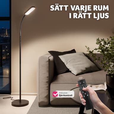 Prisma LED -lattiavalaisin, 5 valotilaa, 12 W, himmennettävä - musta