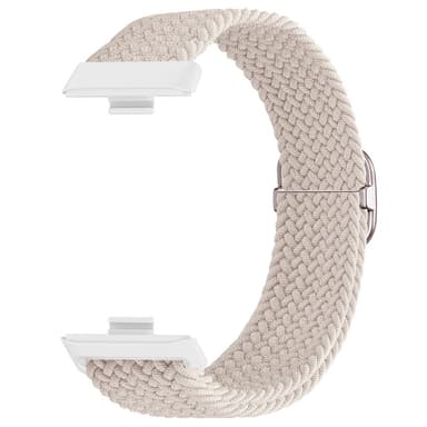 SKALO Punottu nailonranneke Huawei Watch Fit 4 - Valkoinen