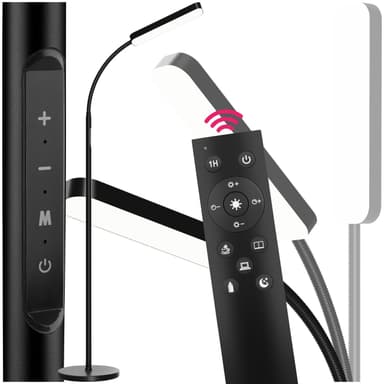 Prisma LED -lattiavalaisin, 5 valotilaa, 12 W, himmennettävä - musta