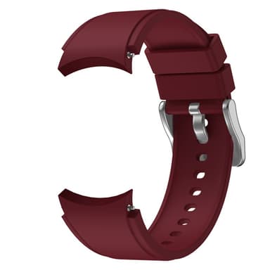 SKALO Samsung Watch 7 40mm/44mm Silikoniranneke Muotoiltu - Viininpunainen