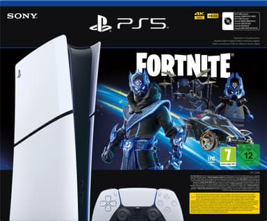 PlayStation 5 Slim Digital Edition (Fortnite pakkaus)