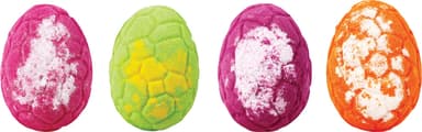 A Bath Dinosaur Egg kylpypommi A100005 (pinkki, vihreä, oranssi)