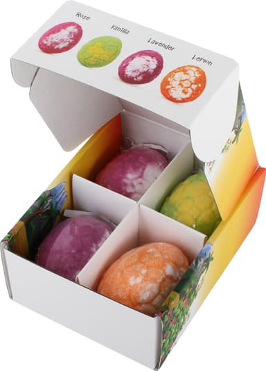A Bath Dinosaur Egg kylpypommi A100005 (pinkki, vihreä, oranssi)
