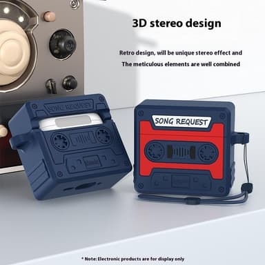 SKALO AirPods 4 Cassette Tape Design Kotelo - Oranssi
